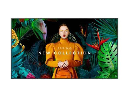 The Samsung QH55C is a 55-inch commercial-grade UHD display delivering vibrant 3840 x 2160 resolution and 700 nit brightness for clear visuals in any setting. Featuring an ultra-slim depth, even bezel, and centred VESA mounting, it's ideal for modern signage installations. Multiple input options including HDMI, DP, USB, and RS232 make it a versatile solution for professional environments.