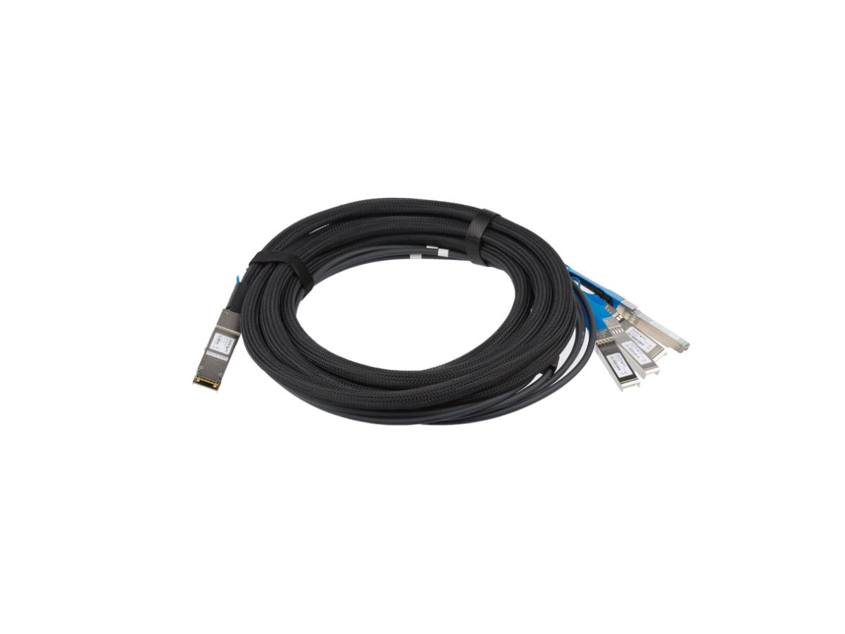 Cisco-compatible 5m QSFP+ to 4x SFP+ DAC cable from StarTech, ideal for high-speed 40GbE networking. This passive twinax copper breakout cable delivers reliable 40Gbps connectivity with ultra-low power consumption and hot-swappable operation. Designed for compatibility with Cisco Firepower, C9300, and C3850, it provides enterprise-grade networking performance and TAA compliance.