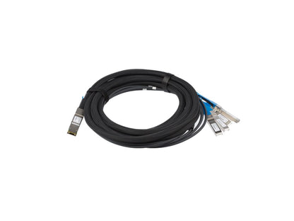 Cisco-compatible 5m QSFP+ to 4x SFP+ DAC cable from StarTech, ideal for high-speed 40GbE networking. This passive twinax copper breakout cable delivers reliable 40Gbps connectivity with ultra-low power consumption and hot-swappable operation. Designed for compatibility with Cisco Firepower, C9300, and C3850, it provides enterprise-grade networking performance and TAA compliance.