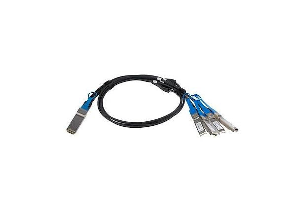 This 1-meter passive Twinax cable from StarTech offers a 100% MSA-uncoded compatible connection between a 40G QSFP+ port and four 10G SFP+ ports. Engineered for performance, it supports 40Gbps data rates and is hot-swappable, ideal for data centers and enterprise networks requiring reliable, low-latency connectivity. Built with quality materials including PVC jacket and 30 AWG conductors, it is TAA-compliant and backed by a lifetime warranty.