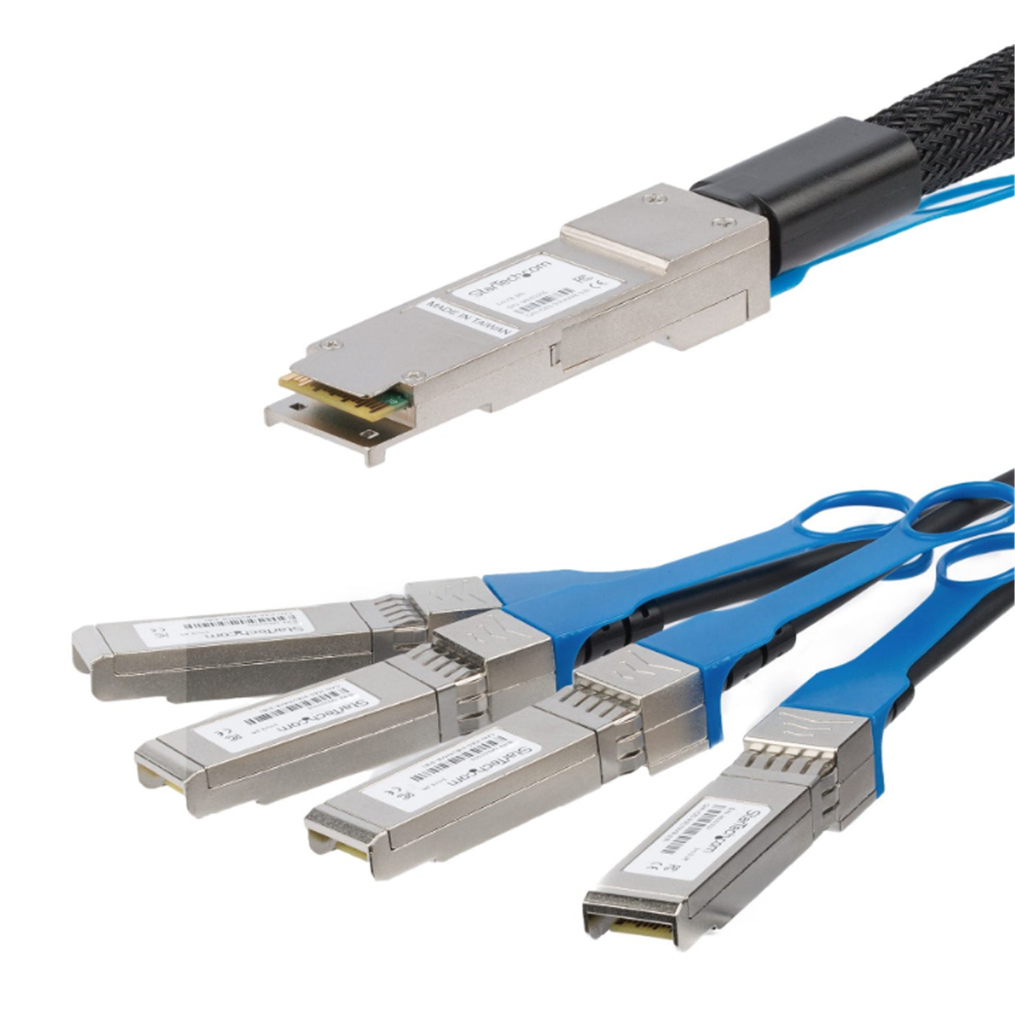 Câble de dérivation StarTech 40G QSFP+ vers 4x SFP+ DAC (1 m), conforme MSA