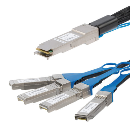 Câble de dérivation StarTech 40G QSFP+ vers 4x SFP+ DAC (1 m), conforme MSA