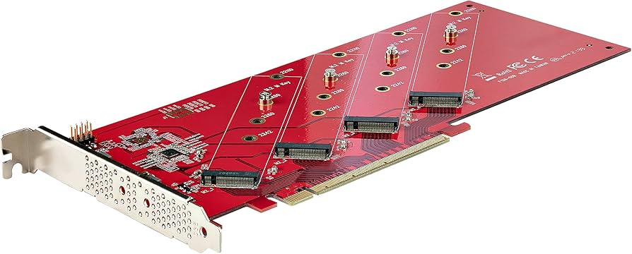 Carte adaptateur StarTech Quad M.2 PCIe 4.0, x16 vers 4x SSD NVMe/AHCI