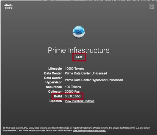 Logiciel de gestion de réseau Cisco Prime Infrastructure 3.5