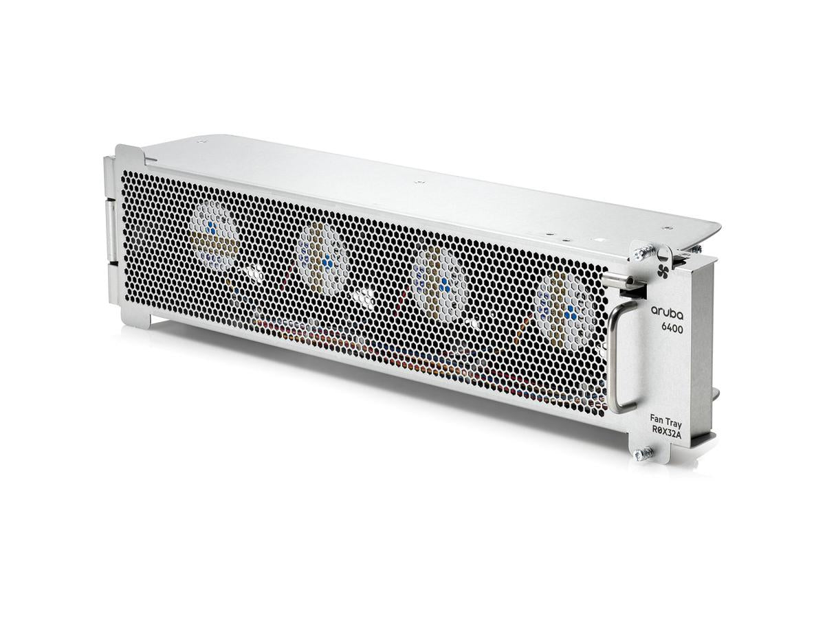 The HP Aruba 6400 Fan Tray (R0X32A) is a dedicated cooling accessory designed to maintain optimal thermal regulation in Aruba 6400 series networking systems. Featuring a rugged build that complies with TAA standards and precision dimensions, it supports reliable long-term deployment in enterprise and government IT environments.