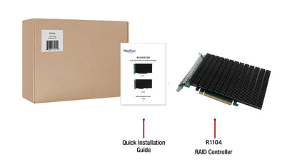 HighPoint R1104 PCIe 3.0 x16 4-Port M.2 NVMe HBA Controller
