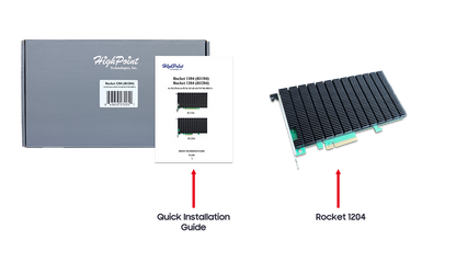 HighPoint R1104 PCIe 3.0 x16 4-Port M.2 NVMe HBA Controller