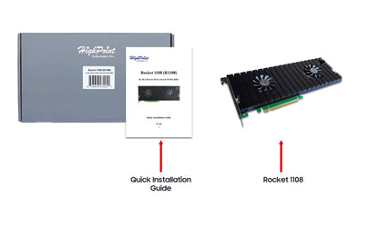 HighPoint R1108 8-Port M.2 NVMe PCIe 3.0 x16 HBA Controller
