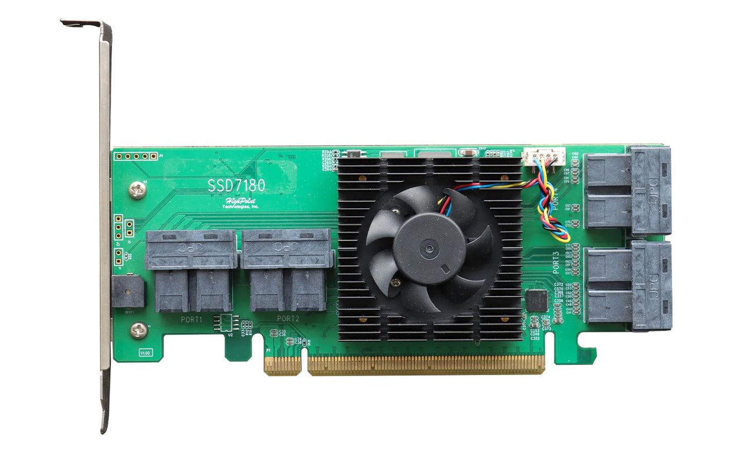 HighPoint R1180 PCIe 3.0 x16 8-Port U.2 NVMe HBA Controller