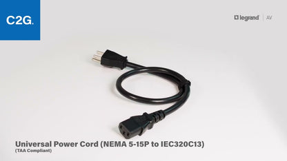 Câble de démarrage HP IEC320 C13 vers C14 de 2,4 m, conforme aux normes TAA