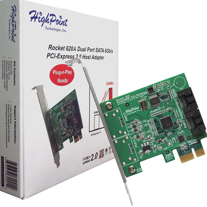 HighPoint R620A PCIe 2.0 x1 4-Channel SATA HBA