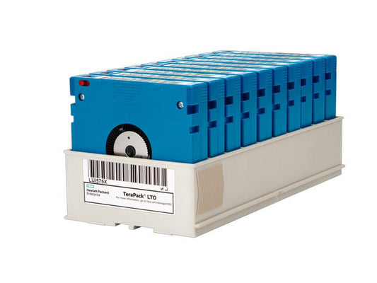 The HP Spectra TeraPack LTO-9 RW NoCust 10 Crtg is a robust solution for high-capacity, secure data archiving. Designed for enterprise environments, this pack includes ten re-writable LTO-9 cartridges, each offering native storage of 18 TB and compressed capacity up to 45 TB. Ideal for long-term storage needs with TAA compliance and a limited lifetime warranty.