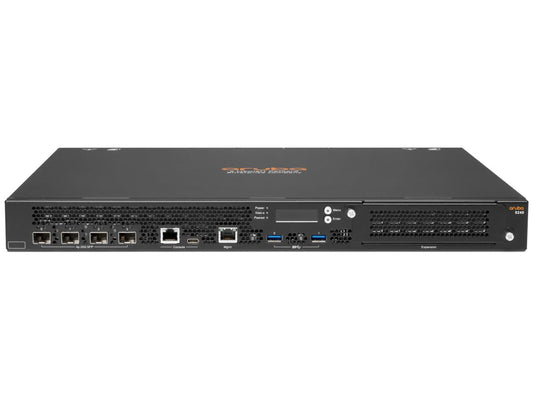 Aruba 9240 (EG) TAA Campus Gateway delivers enterprise-grade performance for campus networks with four high-speed SFP28 ports and TAA compliance. Designed for secure, high-density networking, it operates on 100-240 VAC and comes with a 1-year warranty. Ideal for U.S. government and regulated environments.