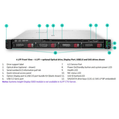 HPE DL360 Gen10 SP EC-XL-H Base Server, Intel Xeon, 1U, R8L30A