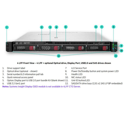 HPE DL360 Gen10 SP EC-XL-H Base Server, Intel Xeon, 1U, R8L30A