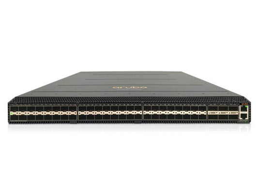 The HPE Aruba Networking CX 10000 Switch Series with Pensando delivers high-performance switching with programmable data processing capabilities. Featuring dual 3GHz Pensando Elba DPUs and 48 SFP28 plus 6 QSFP28 interfaces, this 1RU switch excels in high-throughput, low-latency applications. Designed for enterprise environments, it offers integrated security, centralized management via SNMP, and advanced Layer 3 routing protocols.