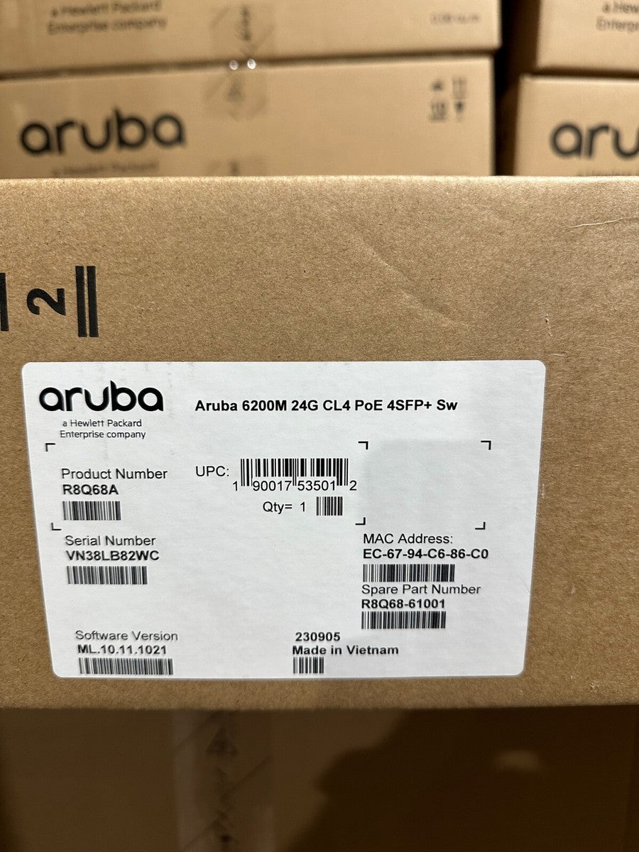 HP Aruba 6200M 24G 4SFP+ Remanufactured Switch