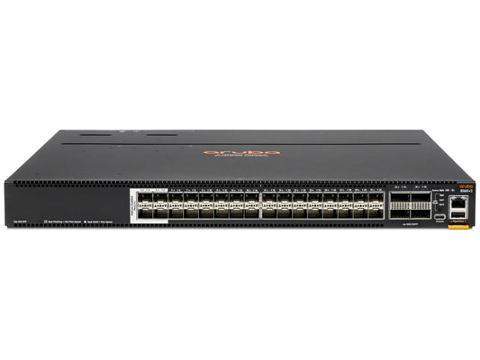 The HP Aruba CX 8360-32Y4CV2 v2 Switch Series is an enterprise-grade networking solution designed for high-performance environments. It features a 1.8 GHz 64-bit 4-core CPU, 16 GB RAM, and 32 GB of flash storage, providing robust switching capability and fast data handling. With advanced Layer 3 routing and MACsec-secured connectivity, it ensures secure and efficient network operations.