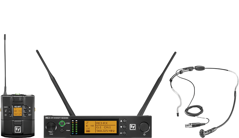 BOSCH RE3-BPHW-5L Bodypack Set with Headworn Mic 488-524 MHz