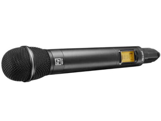 The BOSCH RE3-HHT76-5H is a reliable handheld wireless microphone featuring an ND76 capsule and operating in the 560–596 MHz frequency range. Designed for professionals requiring flexible and interference-resistant performance, it is ideal for audio capture across various use cases. TAA compliance and wireless convenience make it suitable for secure government or commercial settings.