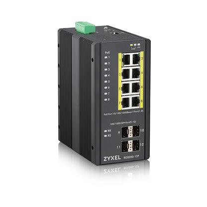 Commutateur industriel géré ZYXEL RGS200-12P 12 ports GbE PoE+