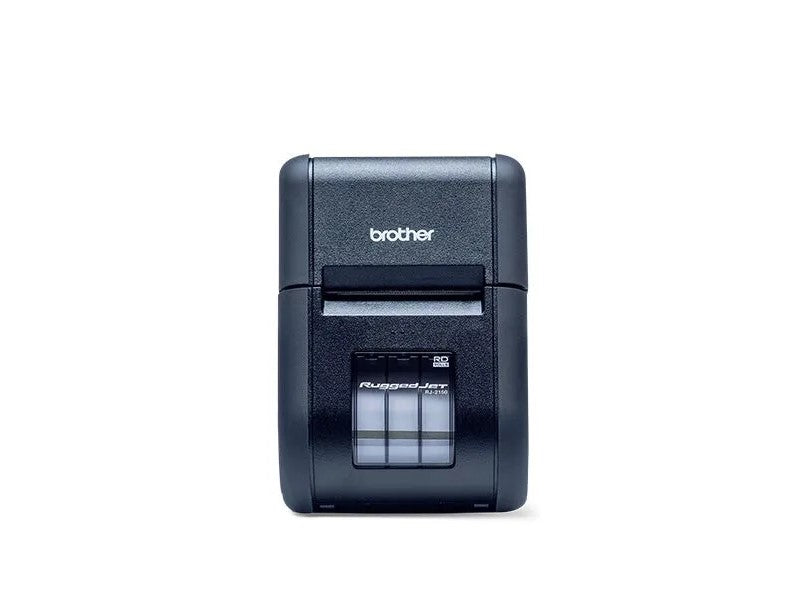 The Brother RJ-2150 RuggedJet is a compact, portable 2-inch direct thermal printer designed for reliable mobile receipt and label printing. Equipped with Wi-Fi, Bluetooth MFi, USB connectivity, and a high-resolution 203 dpi output, it delivers efficiency on the go. Ideal for field service, retail, healthcare, or logistics applications.