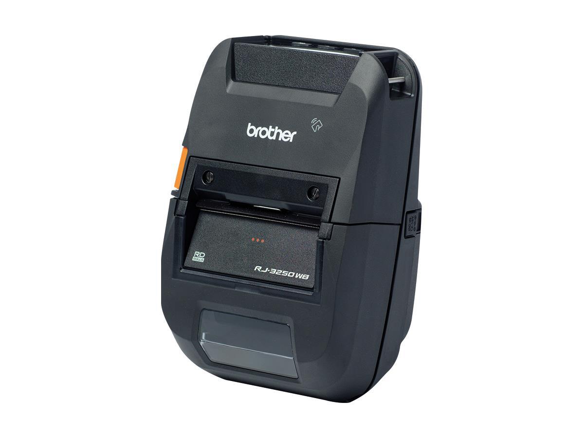 The Brother RuggedJet RJ3250WB is a portable 3-inch direct thermal label and receipt printer packed with advanced connectivity including Wi-Fi, Bluetooth MFi, and USB Type-C. Designed with a docking conductor plate pre-installed, it’s optimized for mobile professionals requiring fast, durable printing on the go.