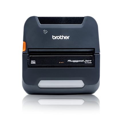 Imprimante mobile Brother RuggedJet RJ4230BL 4" DT avec USB, Bluetooth et NFC