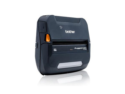 The Brother RuggedJet RJ4230BL is a robust 4-inch mobile direct thermal printer designed for on-the-go professionals. Featuring wireless connectivity via Bluetooth, MFi compatibility, USB, and NFC pairing, it supports printing receipts, labels, and tags with consistent 203 dpi resolution. The unit includes a two-year Premier Warranty, Li-ion battery, documentation, and roll holder—offering mobility and durability in demanding field environments.