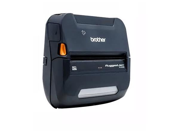The Brother RuggedJet RJ4230B is a 4-inch mobile direct thermal printer designed for dependable on-the-go labeling and receipt printing. Featuring USB, Bluetooth (MFi certified), and NFC pairing, it delivers excellent wireless versatility. Designed to work with various media types and offering ZPL/CPCL compatibility, this printer is ideal for mobile professionals who demand speed and resilience.