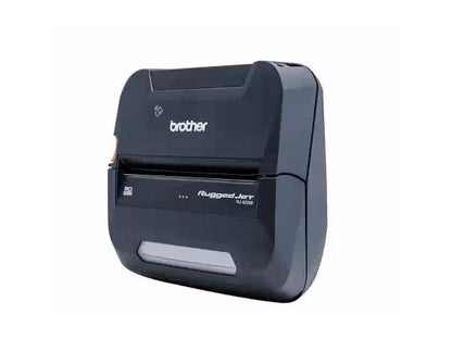 The Brother RuggedJet RJ4230B is a 4-inch mobile direct thermal printer designed for dependable on-the-go labeling and receipt printing. Featuring USB, Bluetooth (MFi certified), and NFC pairing, it delivers excellent wireless versatility. Designed to work with various media types and offering ZPL/CPCL compatibility, this printer is ideal for mobile professionals who demand speed and resilience.