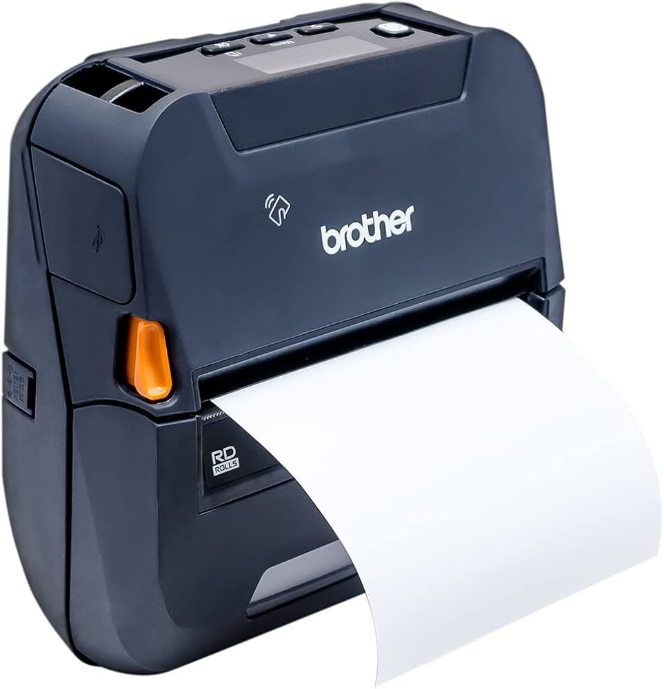 Imprimante mobile Brother RuggedJet RJ4250WBL 4" DT avec USB, Wi-Fi et Bluetooth