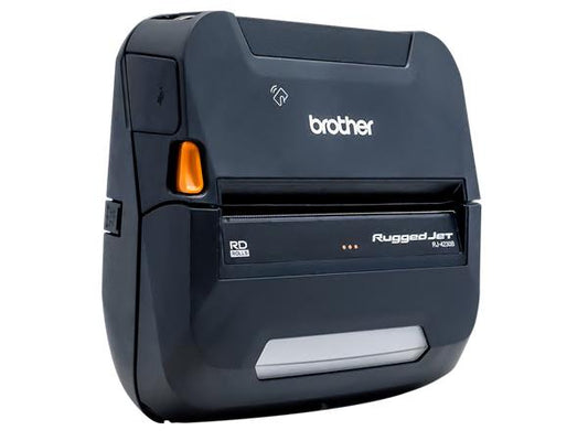 The Brother RuggedJet RJ4250WBL is a compact, direct thermal mobile printer designed for on-the-go printing of receipts, labels, and tags up to 4.09 inches wide. With versatile connectivity options including USB, Wi-Fi, Bluetooth/MFi, Serial, and NFC, this device ensures seamless integration with a variety of platforms including Android, iOS, and Windows systems. Ideal for demanding field applications, it comes SOTI Connect Certified and backed by a 2-Year Premier Warranty.