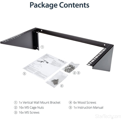 Support de rack mural vertical StarTech 6U 19 pouces
