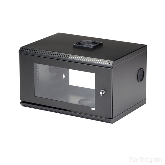 Armoire serveur murale StarTech 6U 48 cm, acier, verrouillable, noire