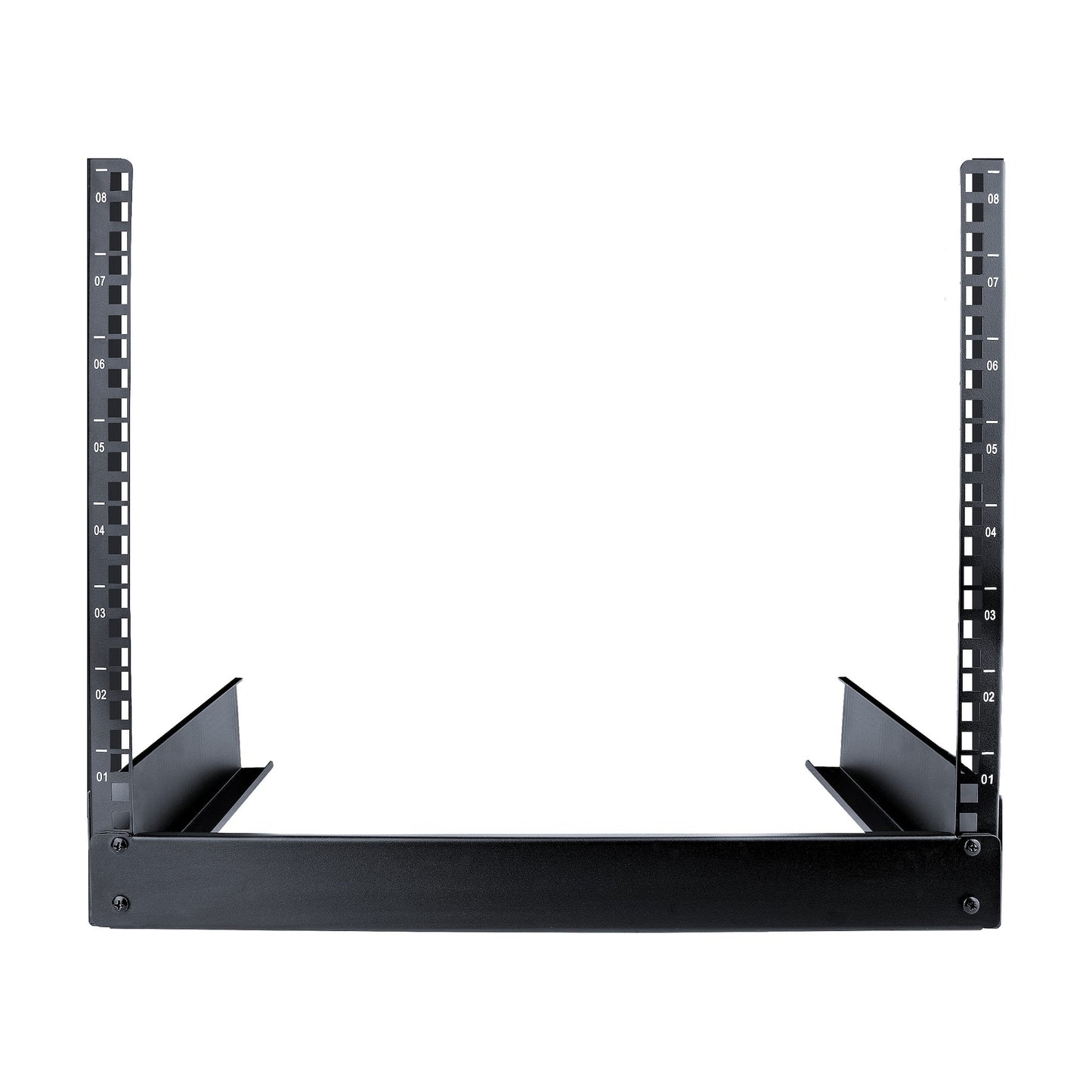 Rack de bureau ouvert STARTECH RK8OD 8U à 2 montants, acier, noir