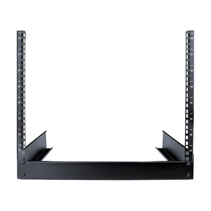 Rack de bureau ouvert STARTECH RK8OD 8U à 2 montants, acier, noir