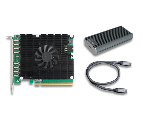 HighPoint RM110-820P USB-C 3.2 NVMe Enclosure, 20Gbps, OS RAID Ready