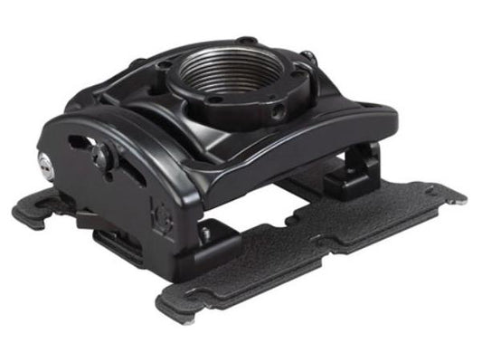 The CHIEF RPMA351 RPA Elite Custom Projector Mount delivers secure and versatile ceiling mounting for projectors, ideal for professional AV environments. Featuring a Keyed Locking 'A' mechanism and sleek black finish, this mount includes the SLM351 interface for improved compatibility and streamlined installation. With TAA compliance and U.S. manufacturing, it meets the demands of government and enterprise applications.