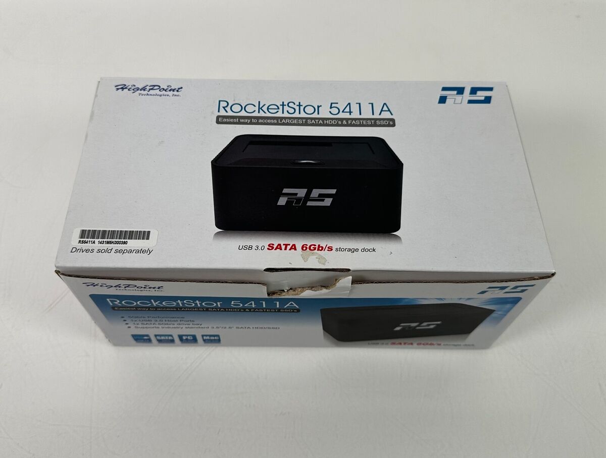 Station d'accueil pour disque dur SATA USB 3.0 à baie unique HighPoint RS5411A