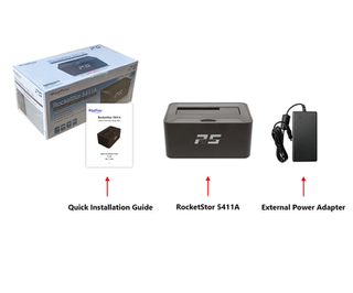 Station d'accueil pour disque dur SATA USB 3.0 à baie unique HighPoint RS5411A
