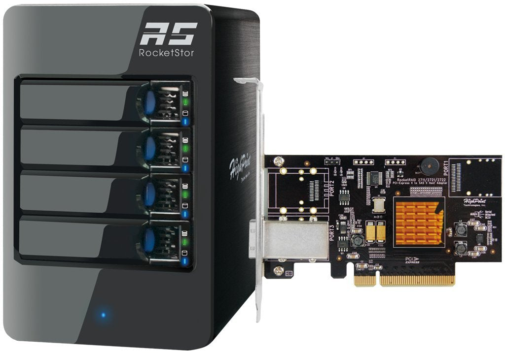 Boîtier RAID SAS/SATA HighPoint RocketStor 6414TS à 4 baies