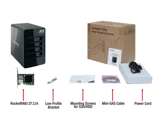 Boîtier RAID SAS/SATA HighPoint RocketStor 6414TS à 4 baies