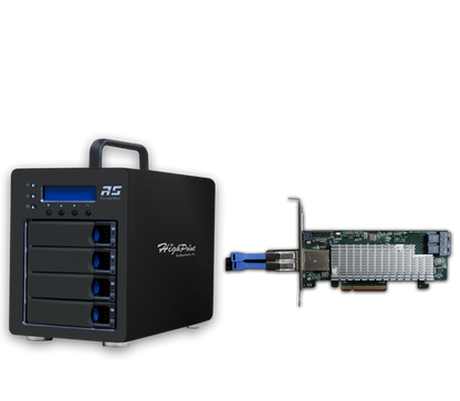 Boîtier RAID HighPoint RocketStor 6434TS 4 baies 12 Go SAS/SATA