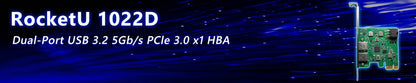 HighPoint RU1022D PCIe 3.0 x1 Dual USB-C 3.2 5Gb/s Host Controller