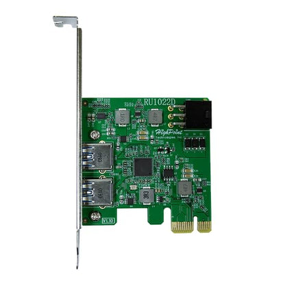 HighPoint RU1022D PCIe 3.0 x1 Dual USB-C 3.2 5Gb/s Host Controller