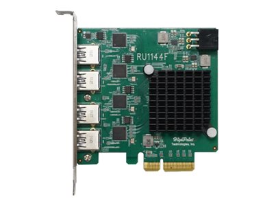 Contrôleur hôte HighPoint RU1144F PCIe 3.0 x4 4 ports USB-A 3.2