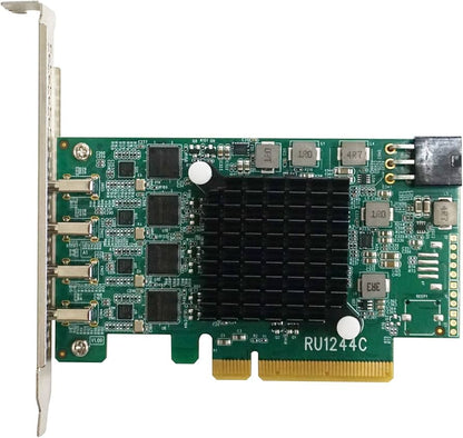 Contrôleur hôte HighPoint RU1244C PCIe 3.0 x8 4 ports USB-C 3.2 10 Gbit/s