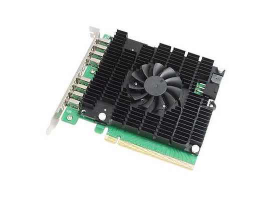 HighPoint's RU1388D is a high-performance 4-port USB-C 3.2 Gen 2 Host Controller designed for demanding data transfer applications. Featuring PCIe 3.0 x16 connectivity and native xHCI support, it enables 10Gb/s dedicated per-port speeds with no driver installation required across Windows, Linux, and VMware environments. The full-height card is ideal for professional systems needing reliable, high-speed USB expansion.