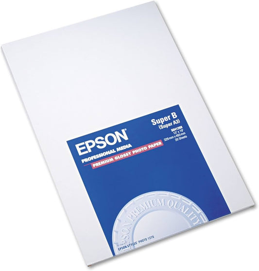 Papier photo glacé EPSON Premium Super B 13x19, 20 feuilles